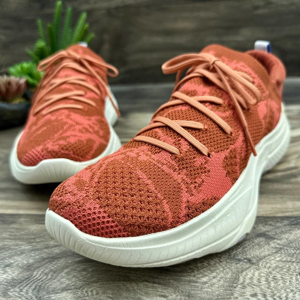 NIB SOREL Explorer Blitz Stride Lace 7.5 38.5 Red Knit Sneakers - Picture 3 of 10